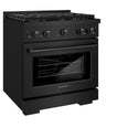 ZLINE 30 in. 4.2 cu. ft. Paramount Gas Range with 4 Burner Cooktop and Convection Gas Oven in Black Stainless Steel, Open Box-Good Condition