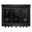 ZLINE 36 in. 5.2 cu. ft. Paramount Gas Range with 6 Burner Cooktop and Convection Gas Oven in Black Stainless Steel, Open Box-Great Condition
