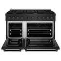 ZLINE 48 in. 6.7 cu. ft. Paramount Double Oven Gas Range with 8 Burner Cooktop in Black Stainless Steel, Open Box-Great Condition