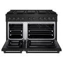 ZLINE 48 in. 6.7 cu. ft. Paramount Double Oven Gas Range with 8 Burner Cooktop in Black Stainless Steel, Open Box-Good Condition