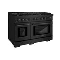 ZLINE 48 in. 6.7 cu. ft. Paramount Double Oven Gas Range with 8 Burner Cooktop in Black Stainless Steel, Open Box-Great Condition
