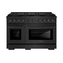 ZLINE 48 in. 6.7 cu. ft. Paramount Gas Range with 8 Burner DuoPro™ Cooktop and Dual Ovens in Black Stainless Steel, Open Box-Great Condition