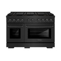 ZLINE 48 in. 6.7 cu. ft. Paramount Gas Range with 8 Burner DuoPro™ Cooktop and Dual Ovens in Black Stainless Steel, Open Box-Good Condition
