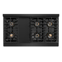 ZLINE 48 in. 6.7 cu. ft. Paramount Gas Range with 8 Burner DuoPro™ Cooktop and Dual Ovens in Black Stainless Steel, Open Box-Good Condition