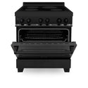 ZLINE 30 in. 4.0 cu. ft. Legacy Induction Range with 4 Element Cooktop and Electric Oven in Black Stainless Steel, Open Box-Good Condition