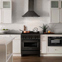 ZLINE 30 in. 4.0 cu. ft. Legacy Induction Range with 4 Element Cooktop and Electric Oven in Black Stainless Steel, Open Box-Good Condition