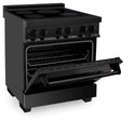 ZLINE 30 in. 4.0 cu. ft. Legacy Induction Range with 4 Element Cooktop and Electric Oven in Black Stainless Steel, Open Box-Good Condition