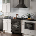 ZLINE 30 in. 4.0 cu. ft. Legacy Induction Range with 4 Element Cooktop and Electric Oven in Black Stainless Steel, Open Box-Good Condition
