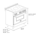 ZLINE 36 in. 4.6 cu. ft. Legacy Induction Range with 5 Element Cooktop and Electric Oven in Black Stainless Steel, Open Box-Great Condition