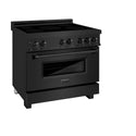 ZLINE 36 in. 4.6 cu. ft. Legacy Induction Range with 5 Element Cooktop and Electric Oven in Black Stainless Steel, Open Box-Great Condition