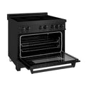 ZLINE 36 in. 4.6 cu. ft. Legacy Induction Range with 5 Element Cooktop and Electric Oven in Black Stainless Steel, Open Box-Great Condition