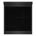 ZLINE 24 in. 3.2 cu. ft. Paramount Induction Range with 3 Element Cooktop and Electric Convection Oven in Black Stainless Steel, Open Box-Good Condition