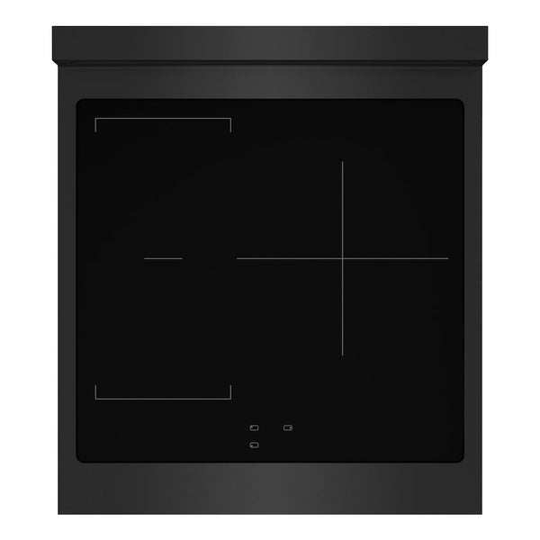 ZLINE 24 in. 3.2 cu. ft. Paramount Induction Range with 3 Element Cooktop and Electric Convection Oven in Black Stainless Steel, Open Box-Good Condition