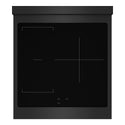 ZLINE 24 in. 3.2 cu. ft. Paramount Induction Range with 3 Element Cooktop and Electric Convection Oven in Black Stainless Steel, Open Box-Great Condition