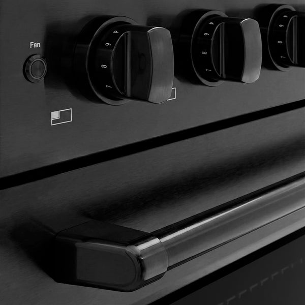 ZLINE 30 in. 4.2 cu. ft. Paramount Induction Range with 4 Element Cooktop and Electric Convection Oven in Black Stainless Steel, Open Box-Great Condition