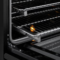 ZLINE Autograph Edition 36 in. 5.2 cu. ft. Paramount Induction Range with 5 Element Cooktop and Electric Convection Oven in Black Stainless Steel with Champagne Bronze Accents, Open Box-Great Condition