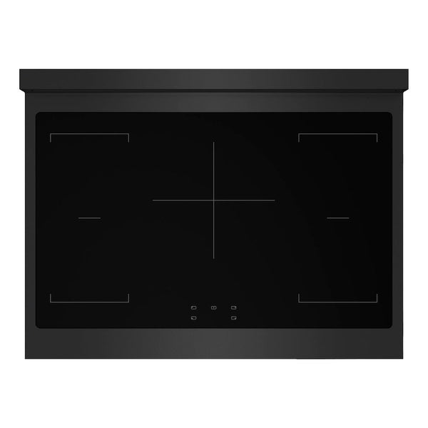 ZLINE Autograph Edition 36 in. 5.2 cu. ft. Paramount Induction Range with 5 Element Cooktop and Electric Convection Oven in Black Stainless Steel with Polished Gold Accents, Open Box-Good Condition