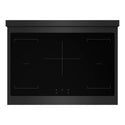 ZLINE Autograph Edition 36 in. 5.2 cu. ft. Paramount Induction Range with 5 Element Cooktop and Electric Convection Oven in Black Stainless Steel with Polished Gold Accents, Open Box-Great Condition