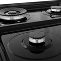 ZLINE 36 in. 4.6 cu. ft. Legacy Dual Fuel Range with 6 Burner Gas Cooktop and Electric Convection Oven in Black Stainless Steel, Open Box-Great Condition