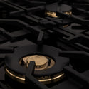 ZLINE 30 in. Legacy Gas Rangetop with 4 Brass Burners and Porcelain Cooktop in Black Stainless Steel, Open Box-Great Condition