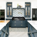 ZLINE 48 in. Classic Gas Rangetop with 8 Burners and Porcelain Cooktop in Black Stainless Steel, Open Box-Great Condition