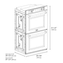 ZLINE 30 in. Professional True Convection Double Wall Oven with Air Fry and Self Clean in Black Stainless Steel, Open Box-Good Condition