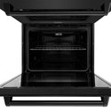 ZLINE 30 in. Professional True Convection Double Wall Oven with Air Fry and Self Clean in Black Stainless Steel, Open Box-Great Condition