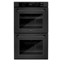 ZLINE 30 in. Professional True Convection Double Wall Oven with Air Fry and Self Clean in Black Stainless Steel, Open Box-Great Condition