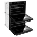 ZLINE 30 in. Professional True Convection Double Wall Oven with Air Fry and Self Clean in Black Stainless Steel, Open Box-Great Condition