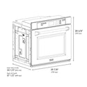 ZLINE 30 in. Professional True Convection Single Wall Oven with Air Fry and Self Clean in Black Stainless Steel, Open Box-Good Condition