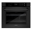 ZLINE 30 in. Professional True Convection Single Wall Oven with Air Fry and Self Clean in Black Stainless Steel (WASB-30)