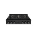 ZLINE 36 in. Paramount Gas Rangetop with 6 Burner DuoPro™ Cooktop in Black Stainless Steel, Open Box-Good Condition