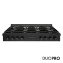 ZLINE 48 in. Paramount Gas Rangetop with 8 Burner DuoPro™ Cooktop in Black Stainless Steel, Open Box-Great Condition