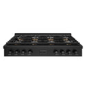 ZLINE 48 in. Paramount Gas Rangetop with 8 Burner DuoPro™ Cooktop in Black Stainless Steel (PSRTB-48)