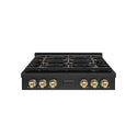 ZLINE Autograph Edition 36 in. Paramount Gas Rangetop with 6 Burner DuoPro™ Cooktop in Black Stainless Steel and Champagne Bronze Accents, Open Box-Good Condition