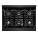 ZLINE Autograph Edition 36 in. Paramount Gas Rangetop with 6 Burner DuoPro™ Cooktop in Black Stainless Steel and Champagne Bronze Accents, Open Box-Good Condition