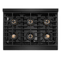 ZLINE Autograph Edition 36 in. Paramount Gas Rangetop with 6 Burner DuoPro™ Cooktop in Black Stainless Steel and Polished Gold Accents, Open Box-Great Condition