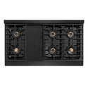 ZLINE Autograph Edition 48 in. Paramount Gas Rangetop with 8 Burner DuoPro™ Cooktop in Black Stainless Steel and Polished Gold Accents, Open Box-Good Condition
