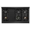 ZLINE Autograph Edition 48 in. Paramount Gas Rangetop with 8 Burner DuoPro™ Cooktop in Black Stainless Steel and Polished Gold Accents, Open Box-Great Condition