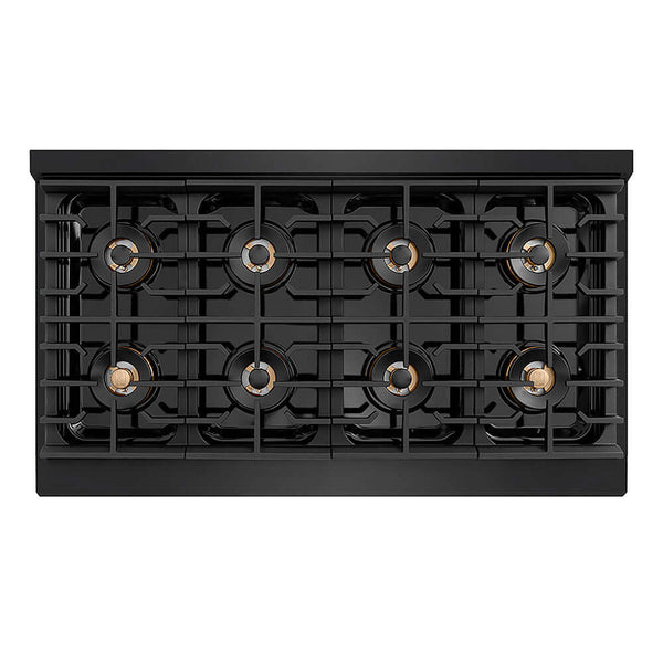 ZLINE Autograph Edition 48 in. Paramount Gas Rangetop with 8 Burner DuoPro™ Cooktop in Black Stainless Steel and Polished Gold Accents, Open Box-Good Condition