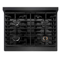 ZLINE 30 in. 4.2 cu. ft. Paramount Dual Fuel Range with 4 Burner Gas Cooktop and Electric Convection Oven in Black Satin Stainless Steel, Open Box-Good Condition