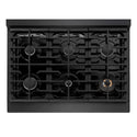 ZLINE 36 in. 5.2 cu. ft. Paramount Dual Fuel Range with 6 Burner Gas Cooktop and Electric Convection Oven in Black Satin Stainless Steel, Open Box-Good Condition