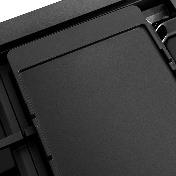 ZLINE Autograph Edition 48 in. 6.7 cu. ft. Paramount Dual Fuel Range with 8 Burner DuoPro™ Cooktop and Dual Ovens in Black Satin Stainless Steel and Champagne Bronze Accents (PSDRBSZ-48-CB)