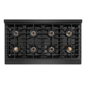 ZLINE Autograph Edition 48 in. 6.7 cu. ft. Paramount Dual Fuel Range with 8 Burner DuoPro™ Cooktop and Dual Ovens in Black Satin Stainless Steel and Champagne Bronze Accents, Open Box-Great Condition