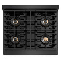 ZLINE 30 in. 4.2 cu. ft. Paramount Dual Fuel Range with 4 Burner DuoPro™ Cooktop and Electric Convection Oven in Black Satin Stainless Steel, Open Box-Great Condition