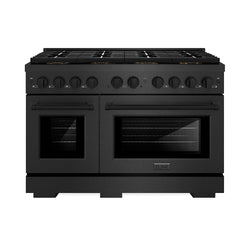 ZLINE 48 in. 6.7 cu. ft. Paramount Dual Fuel Range with 8 Burner DuoPro™ Cooktop and Dual Ovens in Black Satin Stainless Steel (PSDRBS-48)