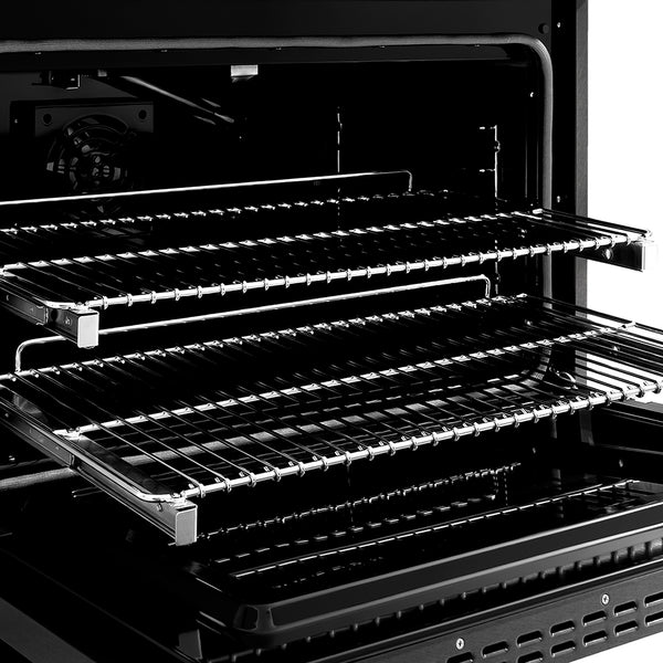 ZLINE Designer Collection 36 in. 5.2 cu. ft. Paramount Gas Range with 6 Burner Cooktop and Convection Gas Oven in Black Satin Stainless Steel with Matte Black and Champagne Bronze Accents (SGRBSZ-36-MBCB)