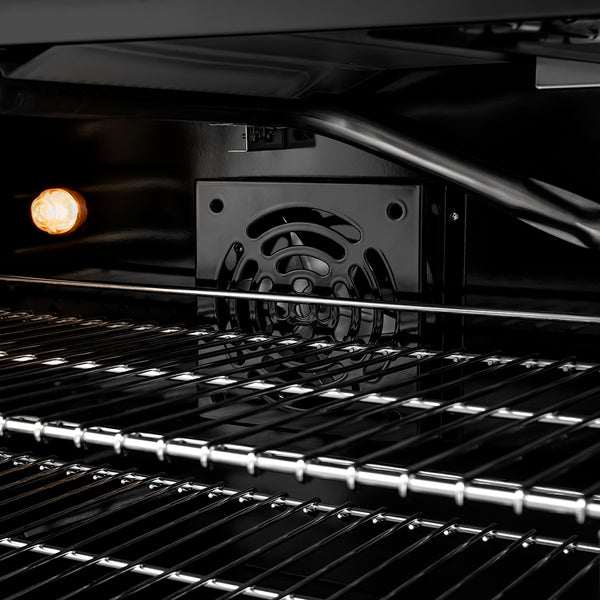 ZLINE Designer Collection 48 in. 6.7 cu. ft. Paramount Double Oven Gas Range with 8 Burner Cooktop in Black Satin Stainless Steel with Matte Black and Champagne Bronze Accents, Open Box-Great Condition