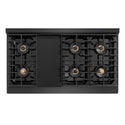 ZLINE 48 in. 6.7 cu. ft. Paramount Gas Range with 8 Burner DuoPro™ Cooktop and Dual Ovens in Black Satin Stainless Steel, Open Box-Good Condition
