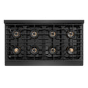 ZLINE 48 in. 6.7 cu. ft. Paramount Gas Range with 8 Burner DuoPro™ Cooktop and Dual Ovens in Black Satin Stainless Steel, Open Box-Good Condition